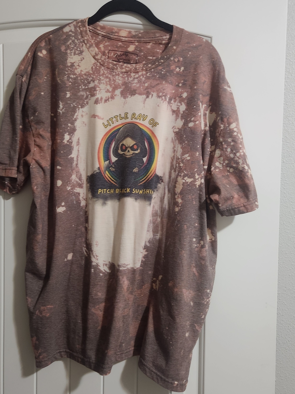 Graphic Tie-Dye Short Sleeve Tee - Brown Cream